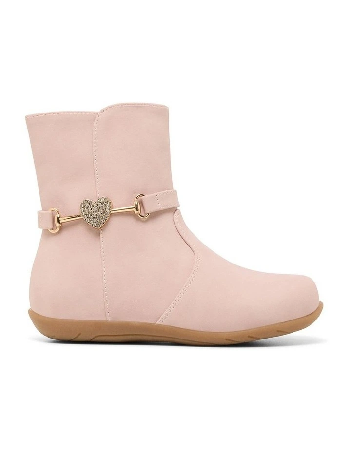 Elise Heart Boots In Blush image 1