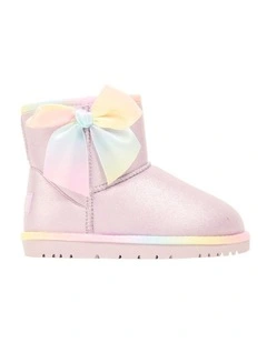 Chilly Low Bow Slippers In Lilac