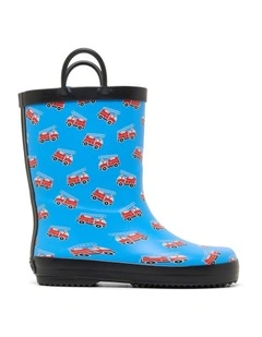 Fire Engine Gumboots In Blue