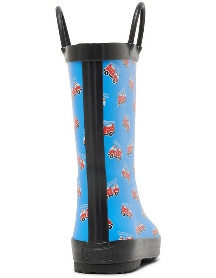 Fire Engine Gumboots In Blue image 3