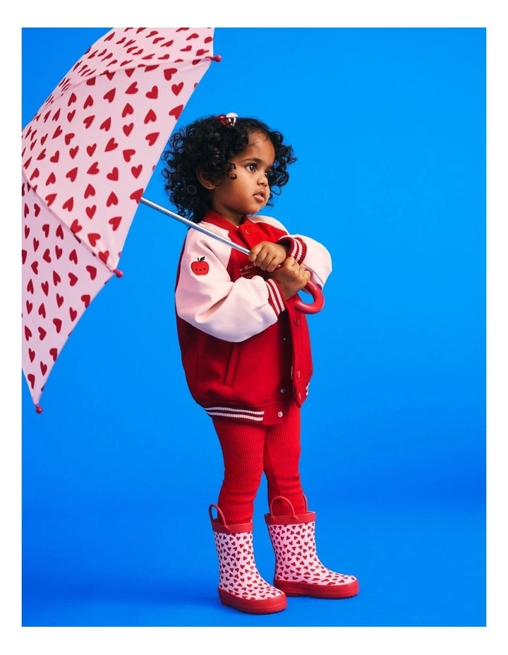 Love Hearts Gumboots In Pink image 3