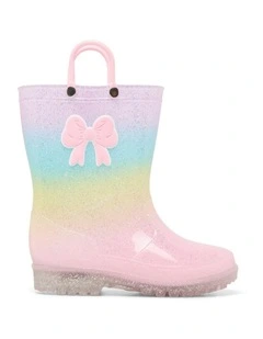 Calli Bow Gumboots In Pink