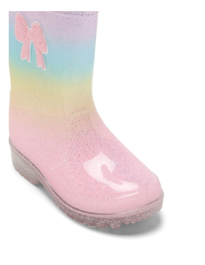Calli Bow Gumboots In Pink image 4