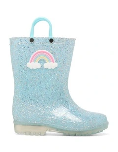 Calli Sparkle Gumboots In Turquoise