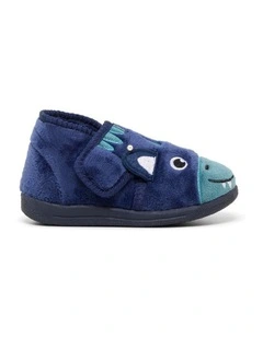 Dinosaur Slippers In Navy