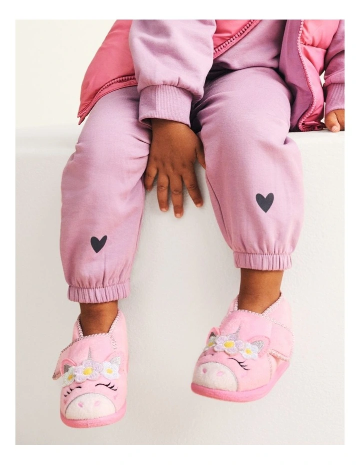 Unicorn Flower Slippers in Pink image 3