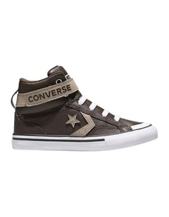 Pro Blaze Strap Youth Sneakers in Black and White