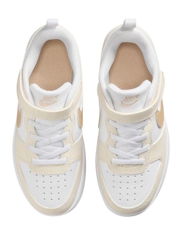 Court Borough Low Bball Pre-School Sneakers In White image 3