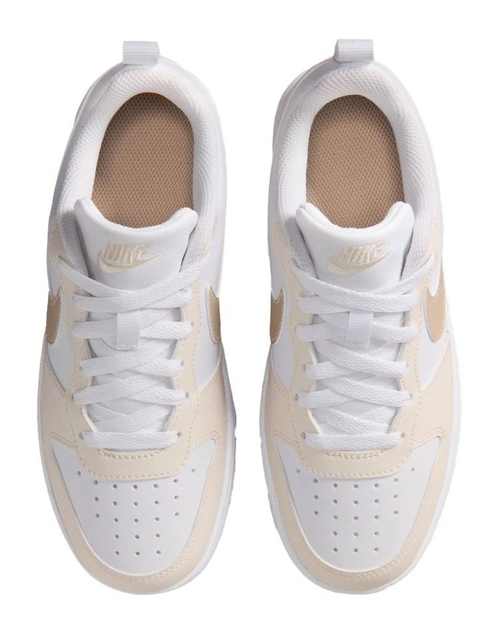 Court Borough Low Bball Grade School Sneakers In White image 3