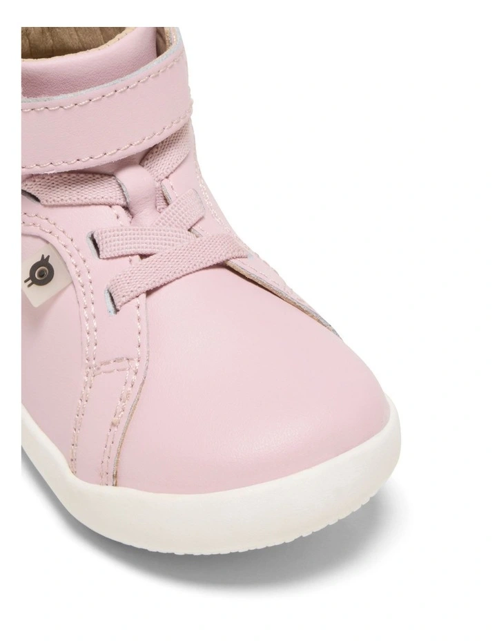 Ruffle Heart Boots In Baby Pink image 4