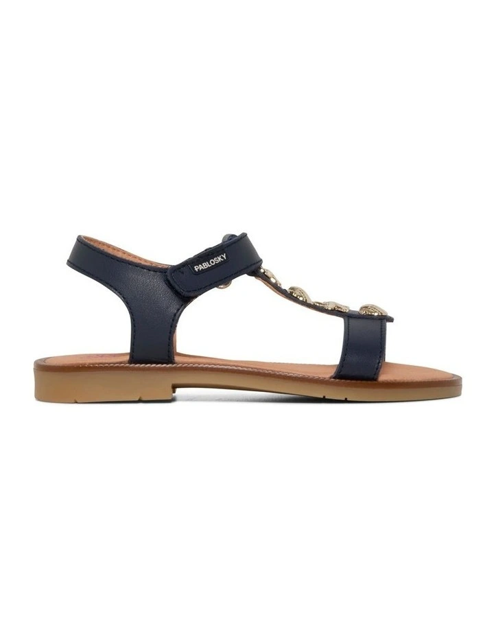 Mary Nautical 4510 Youth Sandals In Navy image 1