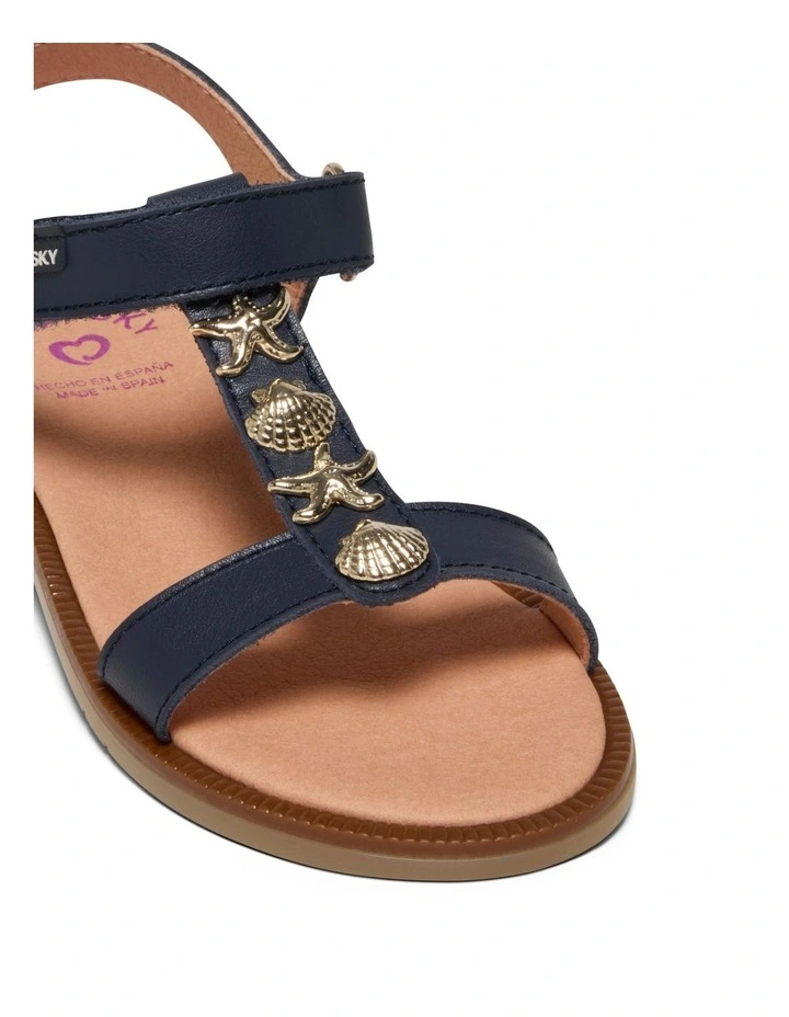 Mary Nautical 4510 Youth Sandals In Navy image 4