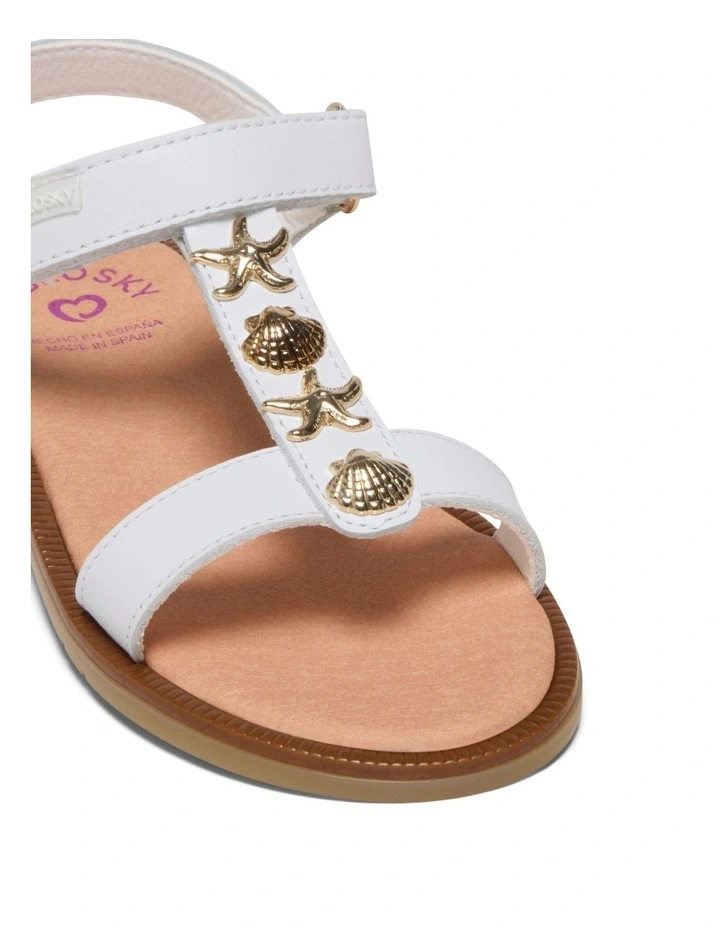 Mary Nautical Sandal 4510 Youth Sandals In White image 4