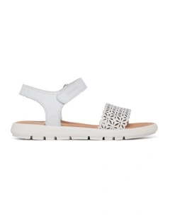 Panda Flower 4424 Youth Sandals In White