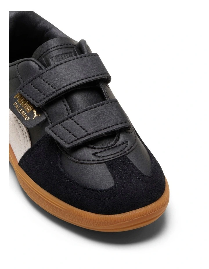 Palermo Ltr Self-Fastening Pre-School Sneakers In Black image 4