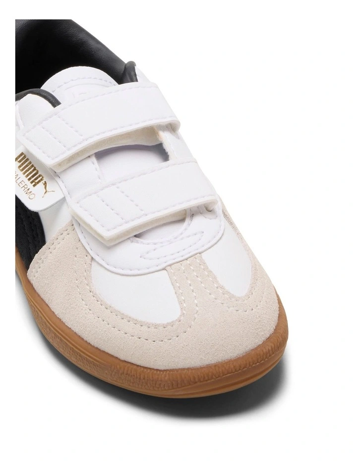 Palermo Ltr Self-Fastening Pre-School Sneakers In White image 4