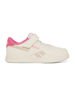 Court Advance Elastic Lace And Top Strap Sneakers In Cream