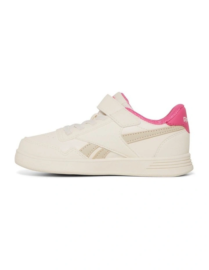 Court Advance Elastic Lace And Top Strap Sneakers In Cream image 2