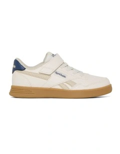 Court Advance Elastic Lace And Top Strap Sneakers In Cream