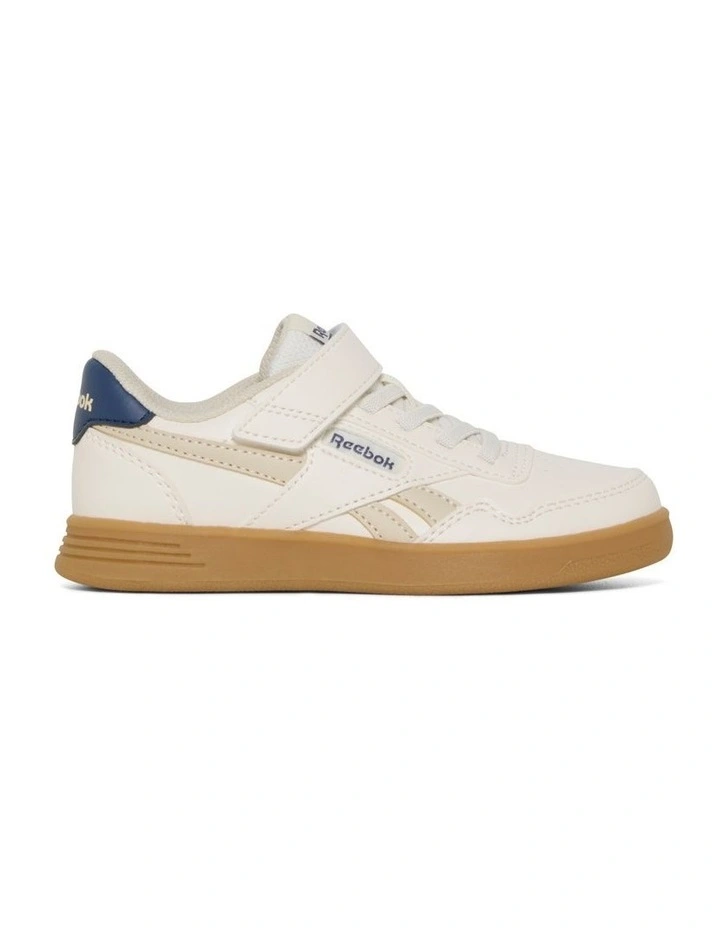 Court Advance Elastic Lace And Top Strap Sneakers In Cream image 1