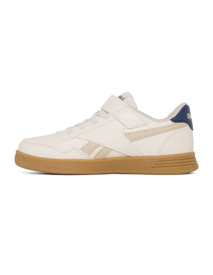 Court Advance Elastic Lace And Top Strap Sneakers In Cream image 2