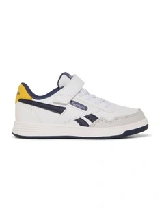 Court Advance Elastic Lace And Top Strap Sneakers In White