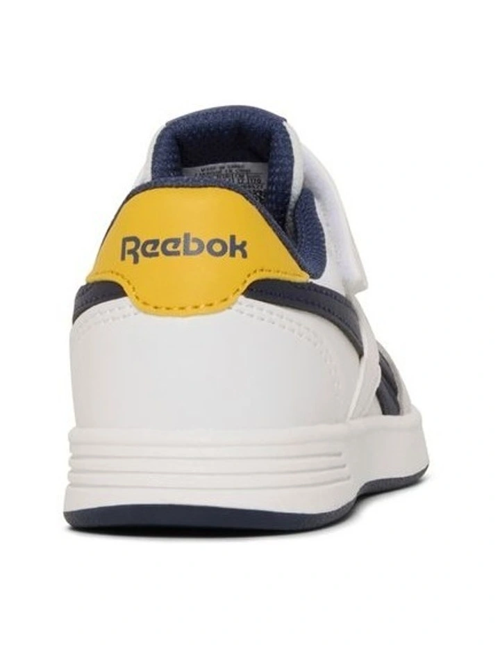 Court Advance Elastic Lace And Top Strap Sneakers In White image 3