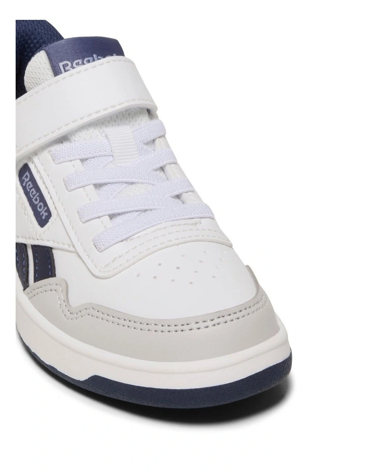 Court Advance Elastic Lace And Top Strap Sneakers In White image 4