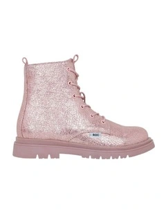 Buster Shimmer Boots In Rose