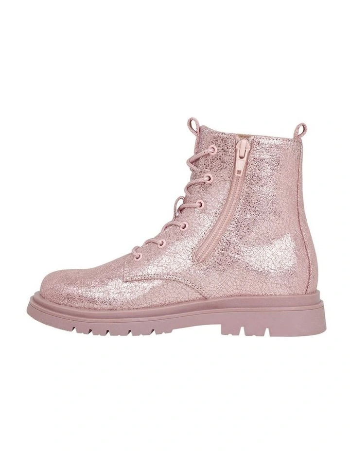 Buster Shimmer Boots In Rose image 2