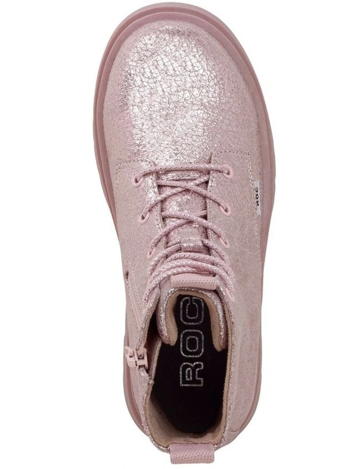 Buster Shimmer Boots In Rose image 3