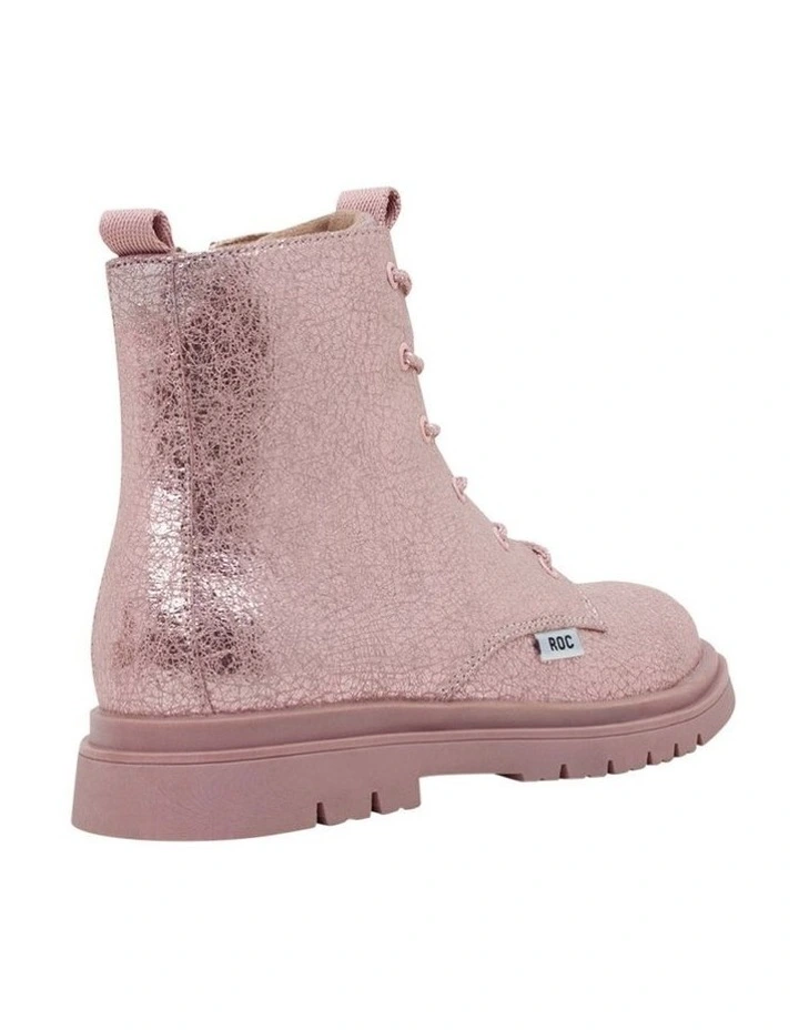 Buster Shimmer Boots In Rose image 4