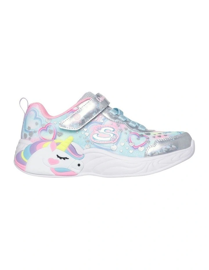 Unicorn Dreams Youth  Sneakers In Silver image 1