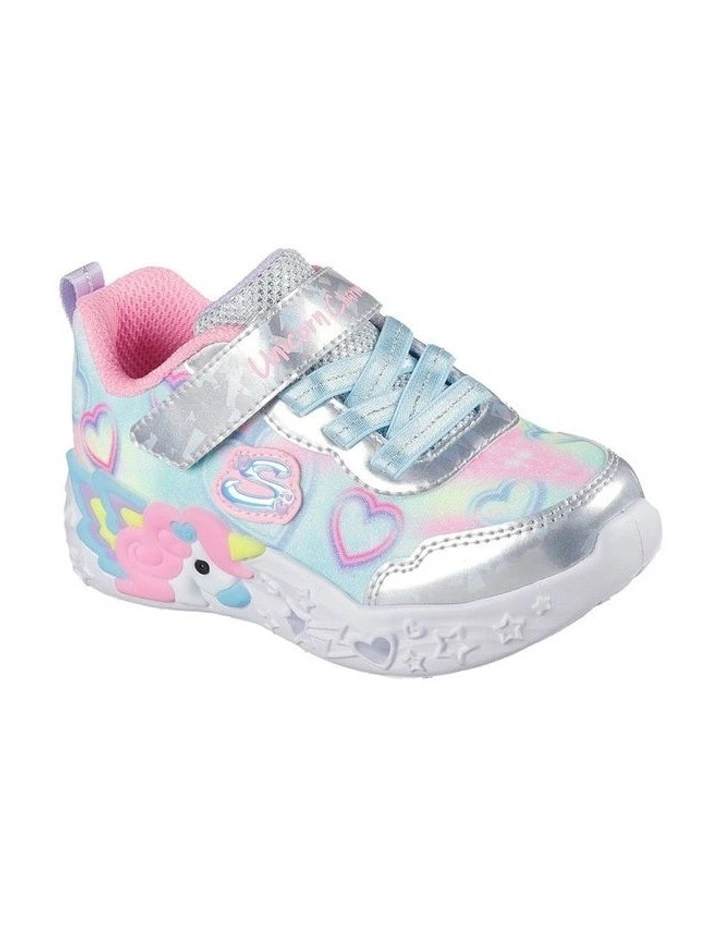 Unicorn Charmer Infant Sneakers In Silver image 4