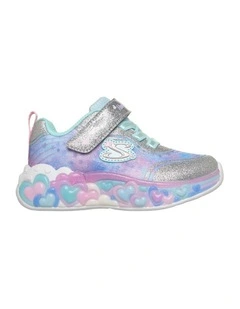 Eternal Heart Lights Infant Sneakers in Silver