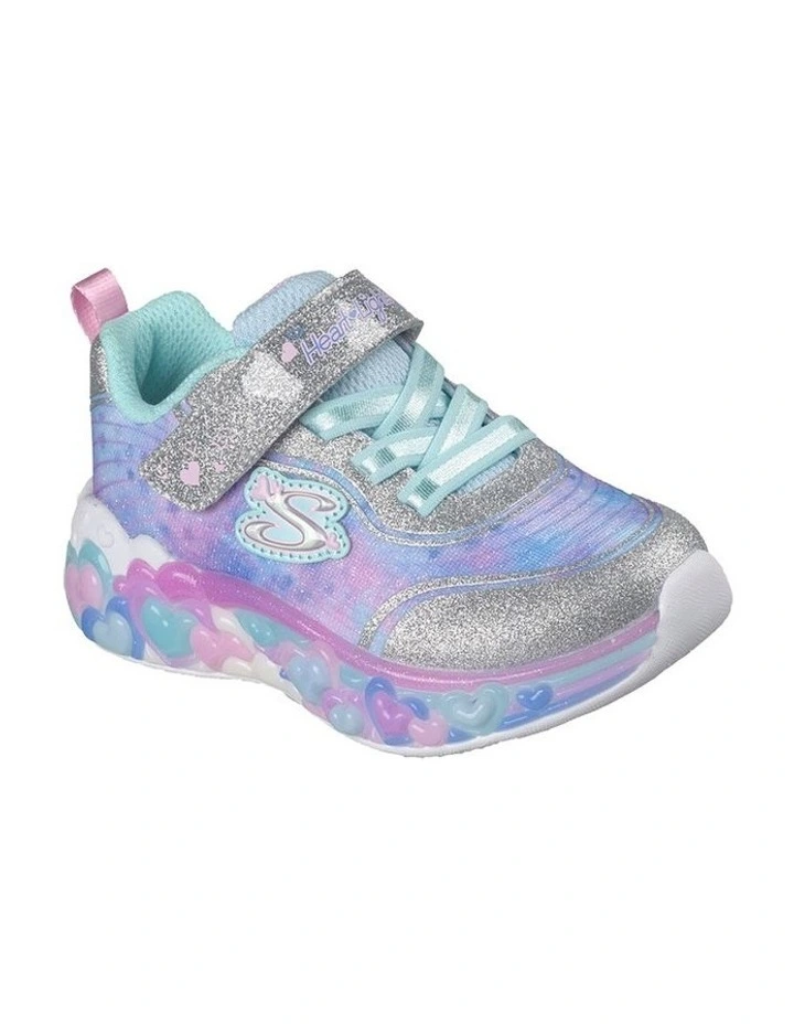 Eternal Heart Lights Infant Sneakers in Silver image 4