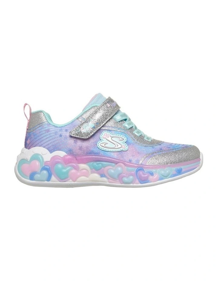 Eternal Hearts Lights Youth Sneakers in Silver image 1
