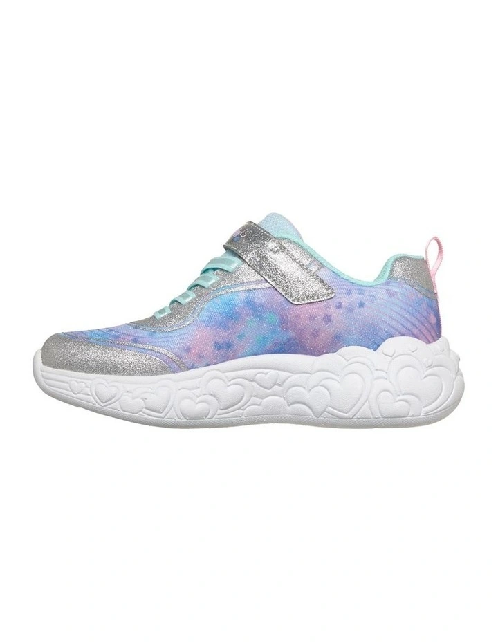 Eternal Hearts Lights Youth Sneakers in Silver image 2