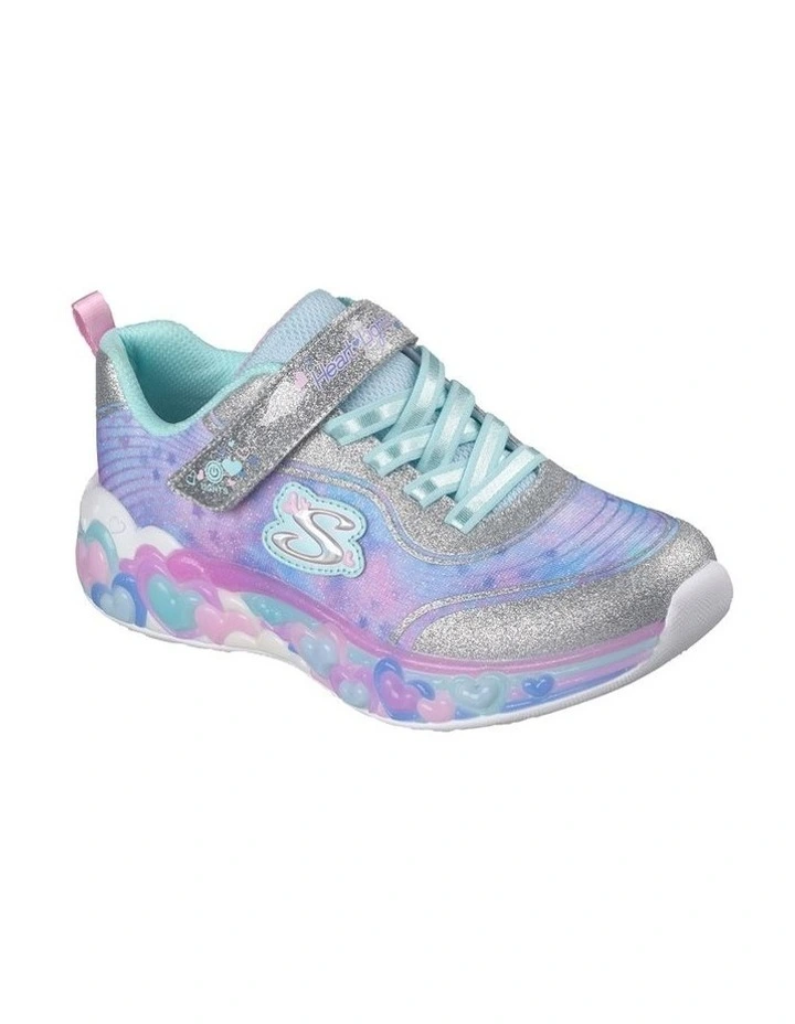 Eternal Hearts Lights Youth Sneakers in Silver image 4