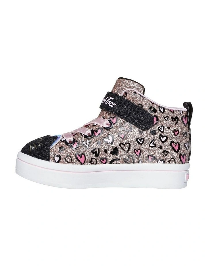 Twinkle Toes Twi-Lites 2.0 Kitty Infant Sneakers in Old Rose image 3