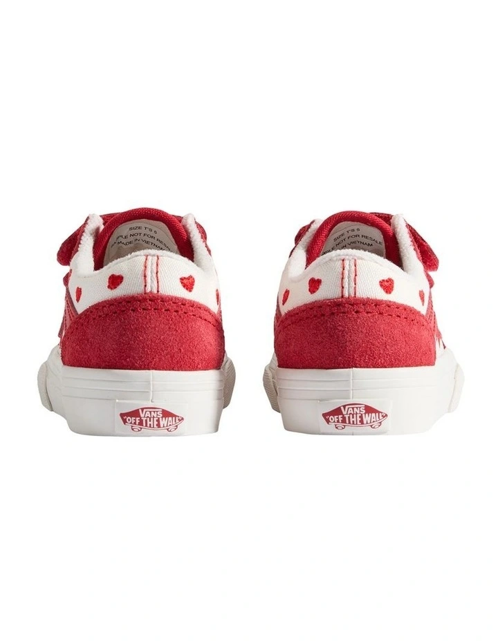 Old Skool V Valentines Infant Sneakers In Red image 4