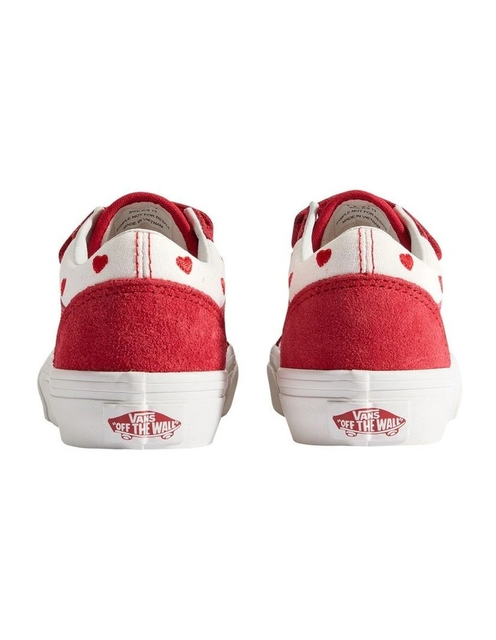 Old Skool V Valentines Youth Sneakers In Red image 5