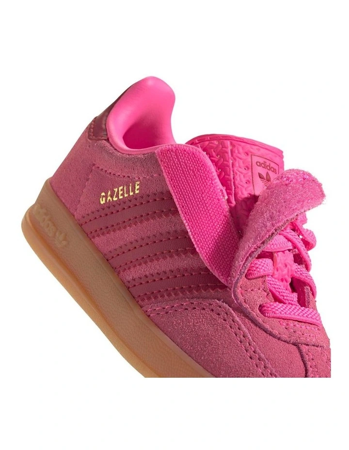Gazelle Indoor Cf Elastic Lace Infant Sneakers In Pink image 4