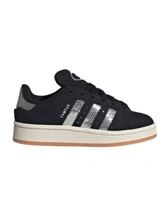 Campus 00S Metallic Sequin Pre-School Sneakers in Black/White