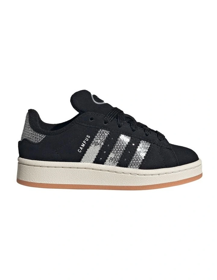 Campus 00S Metallic Sequin Pre-School Sneakers in Black/White image 1