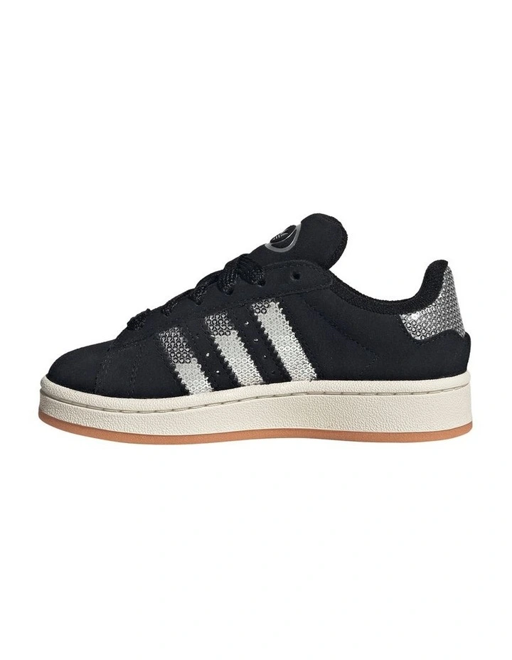 Campus 00S Metallic Sequin Pre-School Sneakers in Black/White image 2