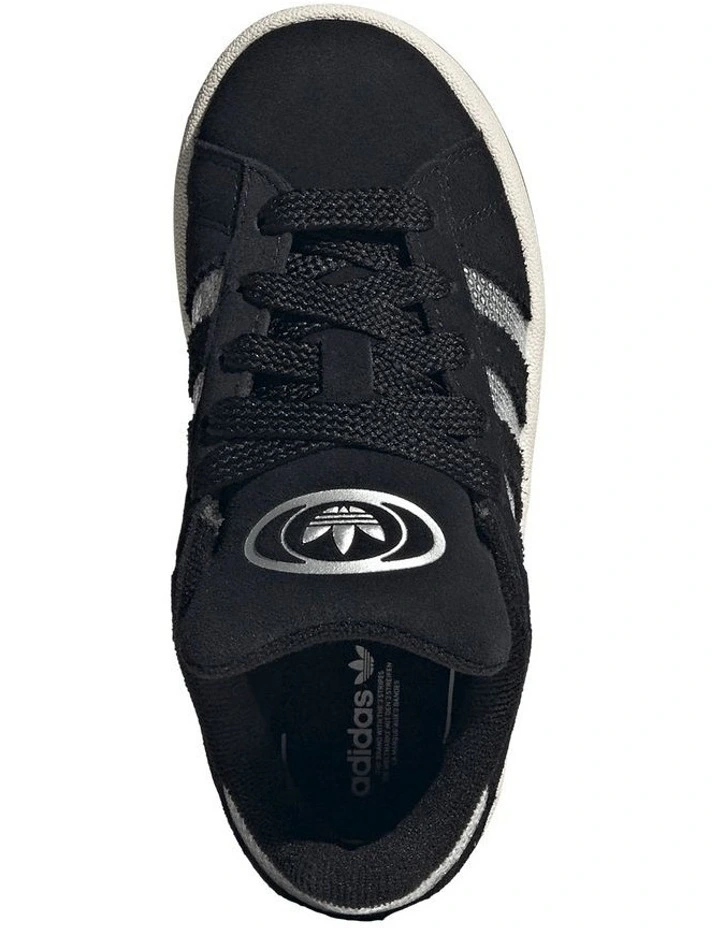 Campus 00S Metallic Sequin Pre-School Sneakers in Black/White image 3