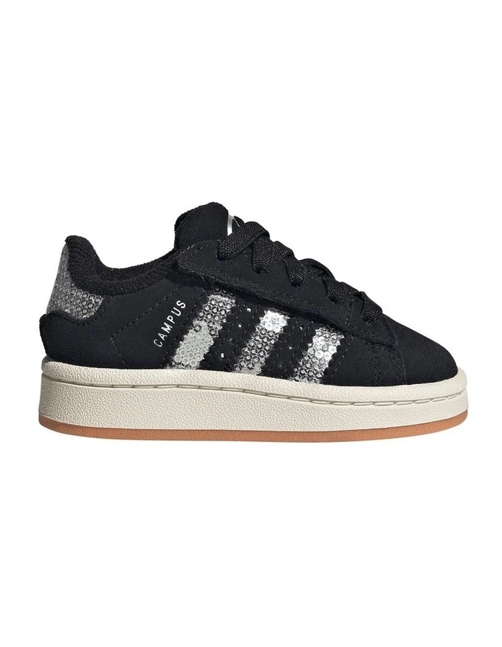 Campus 00S Sequin Metallic Infant Sneakers in Black/White image 1