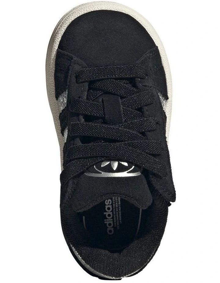 Campus 00S Sequin Metallic Infant Sneakers in Black/White image 3
