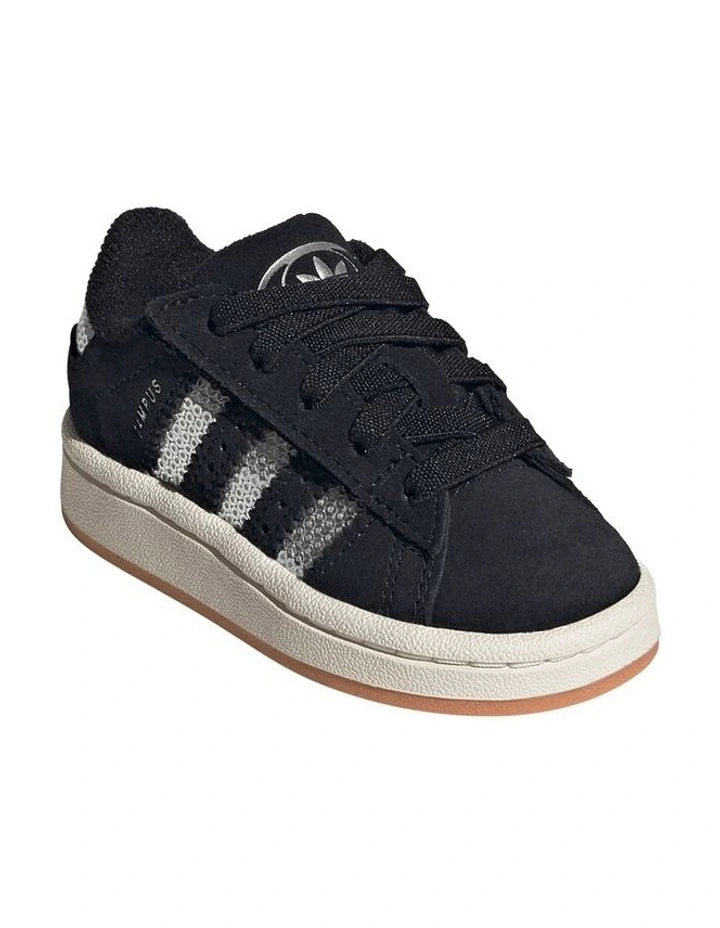 Campus 00S Sequin Metallic Infant Sneakers in Black/White image 4
